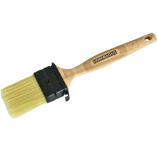 Pinceau plat avec manche en bois et logo Hornbach