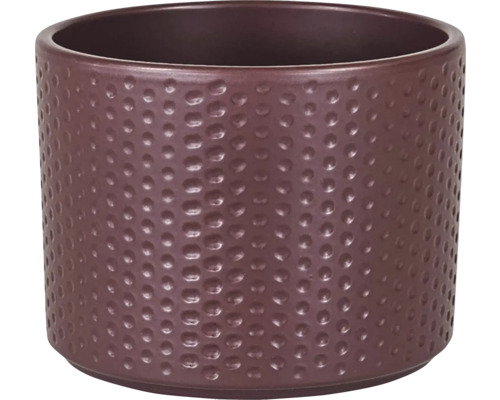 Cache Pot Dickob Pillar Spot Ø 21.3 H 18.5 cm brun rouge