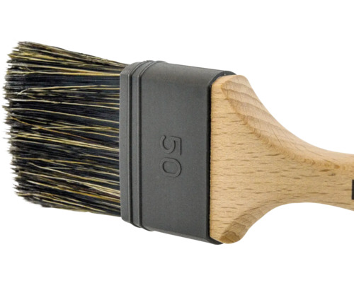Pinceau plat avec manche en bois et poils, taille 50