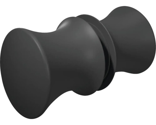 Douche quart de cercle avec porte pivotante sur partie fixe SCHULTE Garant 2.0 90 x 90 cm profilé noir verre transparent tirant gauche tirant droit