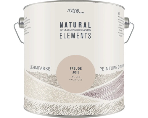 Peinture à base d'argile StyleColor NATURAL ELEMENTS sans conservateurs Joie vieux rose 2,5 l