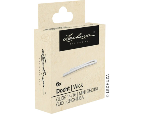 Lechuza Docht-Set für Pflanzgefäße, 6 Stück