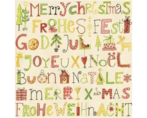 Serviettes Happy Christmas Wishes (20 pcs.)