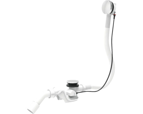 Ensemble d'évacuation et de trop-plein veporit BASE pour baignoire 1 1/2" chrome Garniture de vidange de baignoire avec trop-plein et soupape de vidange