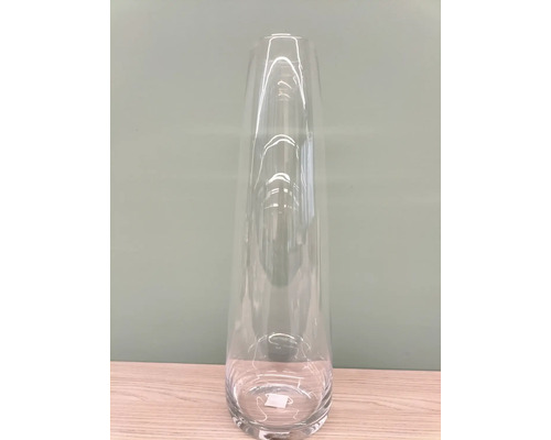 Vase à fleurs en verre Ø 10 H 50 cm transparent