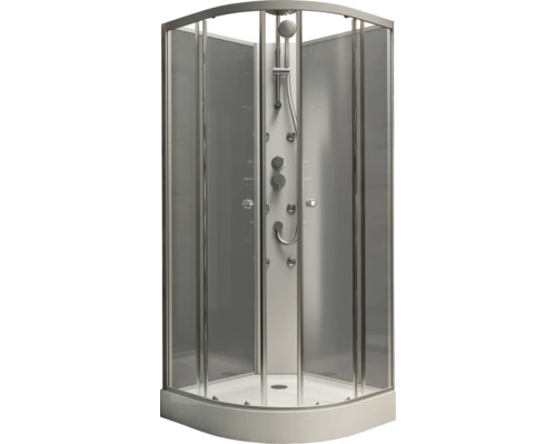 Komplette Duschkabine mit Brausegarnitur und Duschpaneel