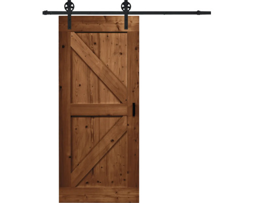 Holzschiebetür mit Beschlägen und Z-förmigem Design