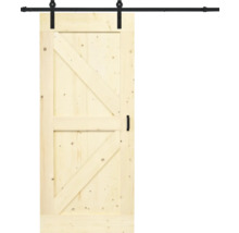 Holzschiebetür mit Z-Strebe und Beschlagsatz