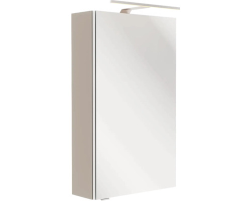 Armoire de toilette à LED FACKELMANN SBC à droite lxhxp 40x68x15.3 cm cubanit gris