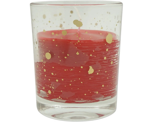 Verre à bougie ø 7 H 8.6 cm rouge