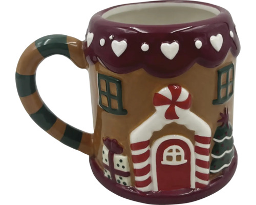 Tasse Lebkuchen Lafiora Keramik 13,5 x 9,8 x 9,7 cm braun