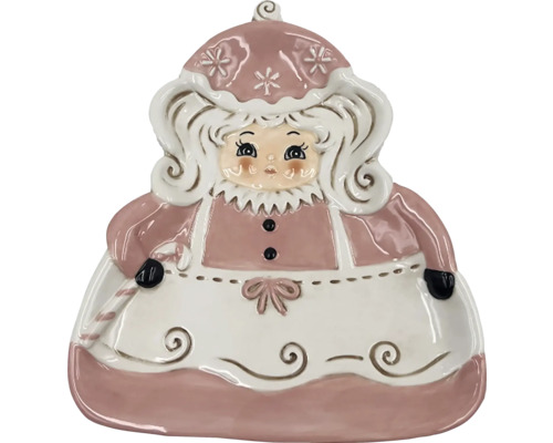 Assiette petite fille Lafiora céramique 18,5 x 16,1 x 2,4 cm rose vif