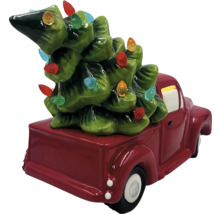 Figurine décorative de camion avec sapin de Noël et éclairage