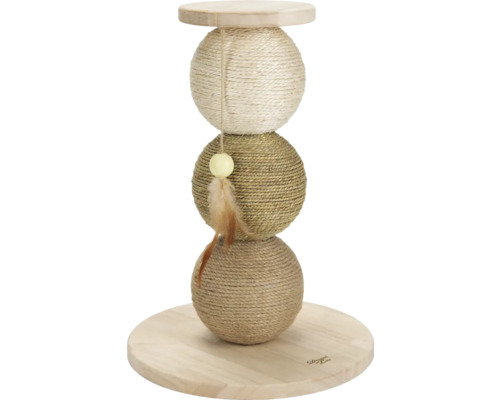 Designed by Lotte balle à gratter Elio Arbre à chat avec trois boules en sisal et jouet