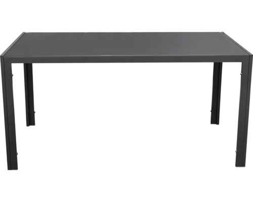 Table de jardin rectangulaire avec cadre en métal et plateau