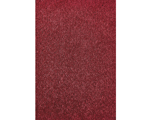 Spannteppich Velours Ines rot FB58 400 cm breit (Meterware) Nahaufnahme eines Teppichs
