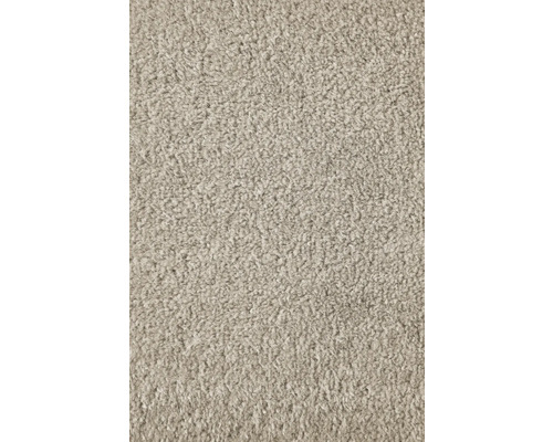 Spannteppich Velours Ines beige FB91 400 cm breit (Meterware) Nahaufnahme des Teppichbodens