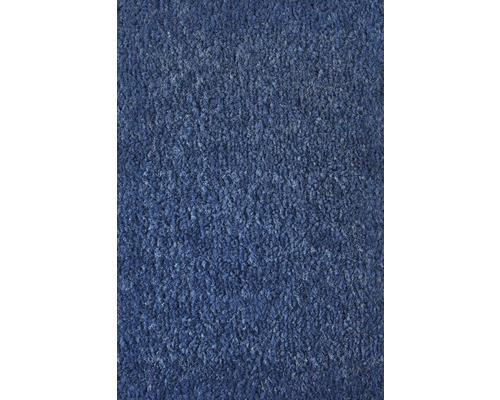 Spannteppich Velours Ines blau FB84 400 cm breit (Meterware) Blauer Teppichboden