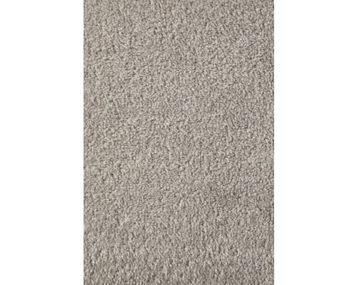 Spannteppich Velours Ines grau FB73 400 cm breit (Meterware) Nahaufnahme eines grauen Teppichs