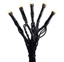 Guirlande lumineuse avec LED blanc chaud et câble noir