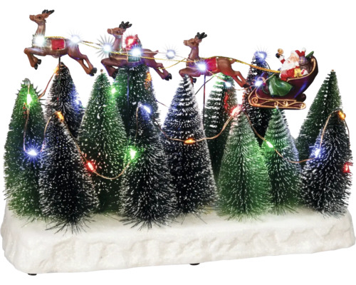 Figurine lumineuse LED Konstsmide Père Noël avec traîneau