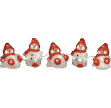 Guirlande lumineuse LED avec motifs de bonhomme de neige pour décoration de Noël