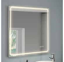 Miroir carré avec éclairage LED pour la salle de bain
