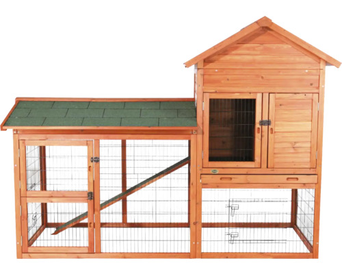 Clapier en bois avec grillage et toit