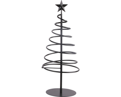 Arbre en spirale Lafiora métal 19 x 19 x 45 cm noir