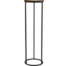 Pflanzensäule aus Metall mit Holzplatte