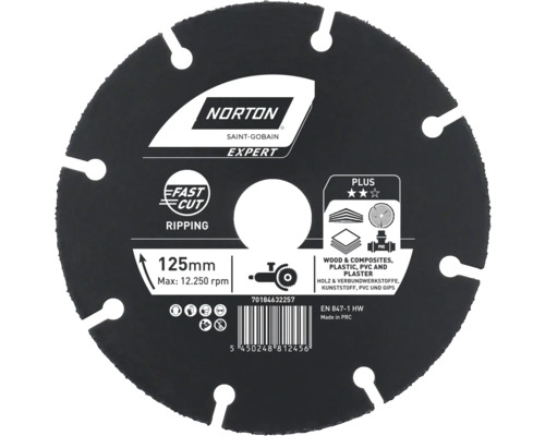 Norton Disque diamant à tronçonner Ø 125 mm 1 pièce