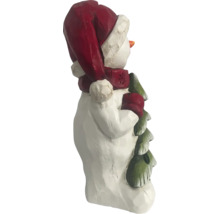 Figurine bonhomme de neige avec bonnet et écharpe comme décoration de Noël