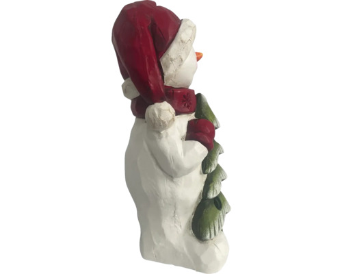 Figurine bonhomme de neige avec bonnet et écharpe comme décoration de Noël