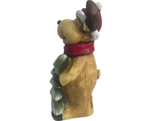 Dekofigur Rentier mit Weihnachtsbaum und Mütze