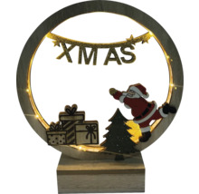 Lampe de Noël décorative avec Père Noël, sapin de Noël et cadeaux