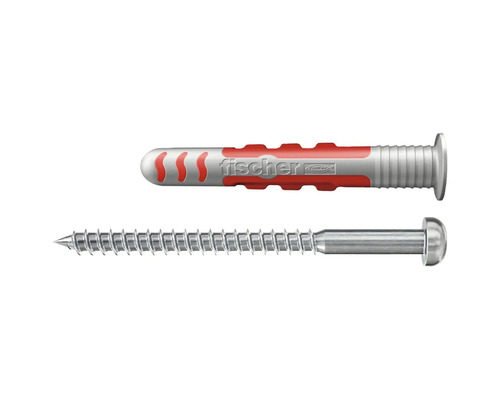 Cheville en plastique DUOSEAL fischer 8 x 48 mm S A2 25 pièces Cheville Fischer avec vis