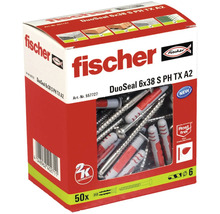 Fischer DuoSeal 6x38 millimètres chevilles et vis, paquet