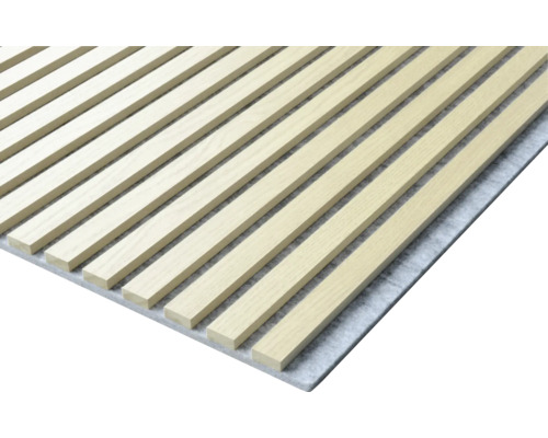Panneau acoustique placage chêne naturel plaxé 2400 x 572 x 19 mm Panneau en bois pour revêtement mural