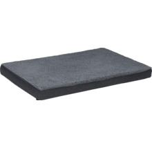 Couchage pour chien gris de forme rectangulaire avec surface douce