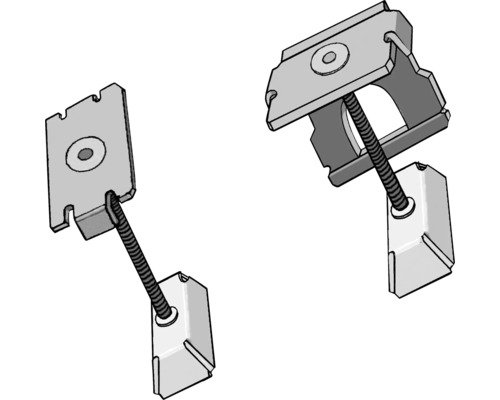 Deux étriers de fixation avec tige filetée pour montage