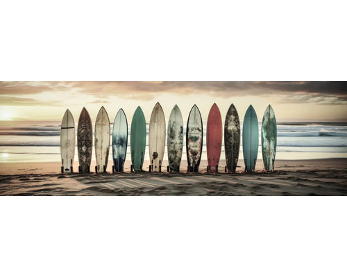 Leinwandbild Surboards 150x50 cm