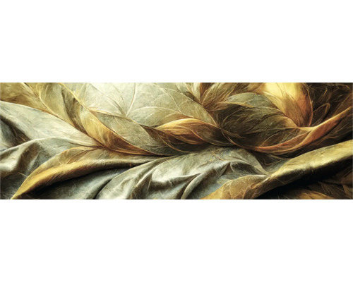 Leinwandbild Golden Leaves 150x50 cm