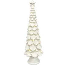 Sapin de Noël en céramique avec étoile et éclairage