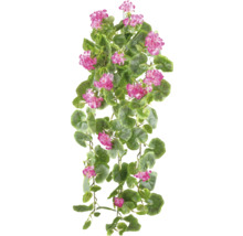 Plante artificielle Géranium en suspension 80 cm rose