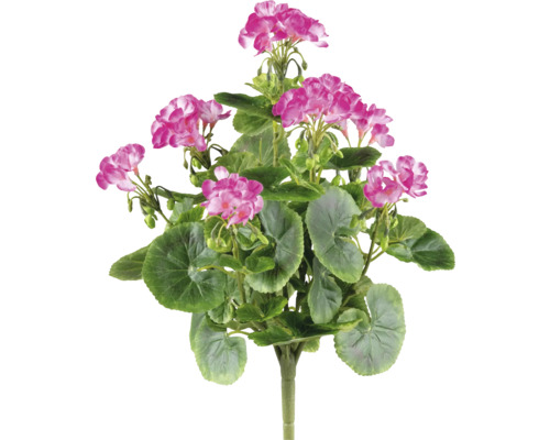 Plante artificielle Géranium H 40 cm rose