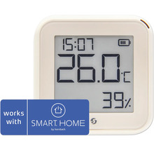 Digitales Thermometer zur Anzeige von Temperatur und Luftfeuchtigkeit, kompatibel mit Smart Home by Hornbach