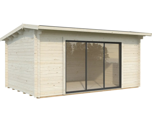 Abri de jardin en bois avec porte coulissante