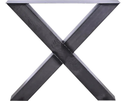Piètement de table en métal en forme de X