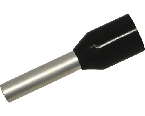 Embouts de câble Steffen 1,5 mm² noir 100 pièces Embout de câble avec collerette plastique