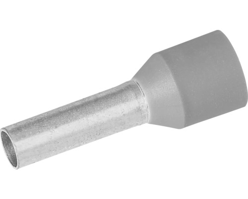 Embouts de câble Steffen 2,5 mm² gris 100 pièces Embout de câble métallique avec collerette en plastique